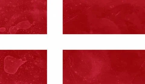 Grunge Denmark flag. Denmark flag with waving grunge texture. Stock Illustration