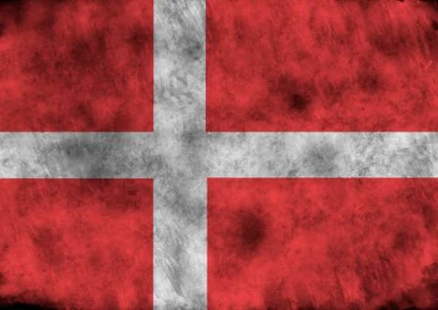 Grunge Denmark  flag. Stock Illustration