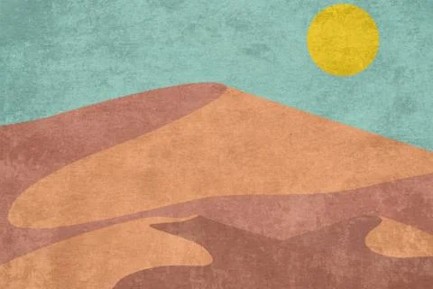 Grunge desert dunes Illustrazione stock