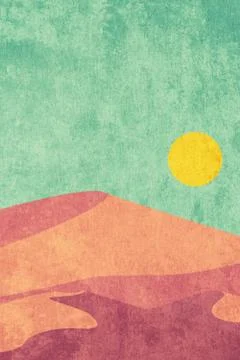 Grunge desert dunes Stock Illustration