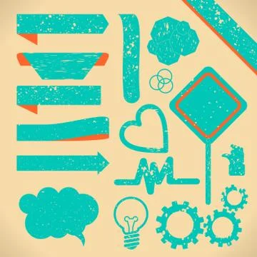 Grunge Design Elements Collection For Creativity. Jpeg Stock Illustration