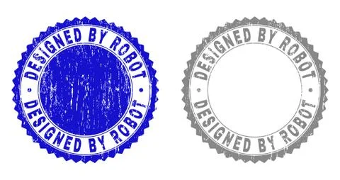 Grunge DESIGNED BY ROBOT Textured Watermarks 스톡 일러스트