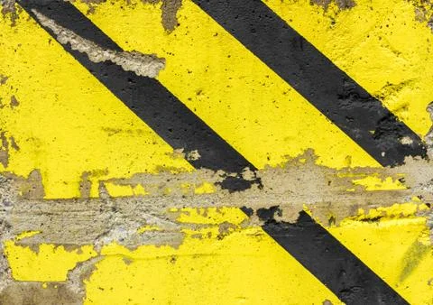 Grunge diagonal warning stripe Stock Photos
