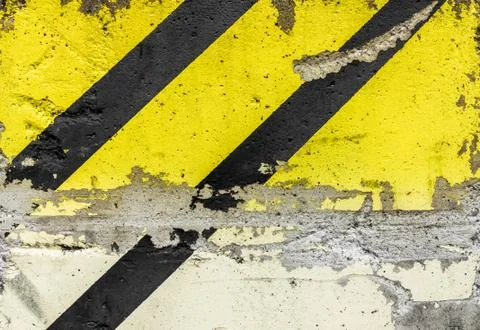 Grunge diagonal warning stripe Stock Photos