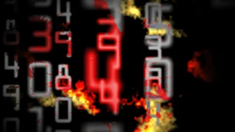 Grunge digital matrix Stock Footage 95167730