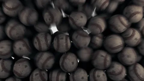 Grunge Dirty Baseball Transition Alpha Stock Footage 324805937