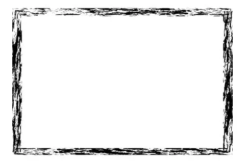Grunge, distressed, rough frame or border Stock Illustration