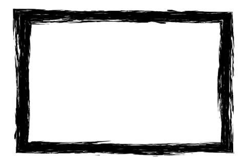 Grunge, distressed, rough frame or border Stock Illustration