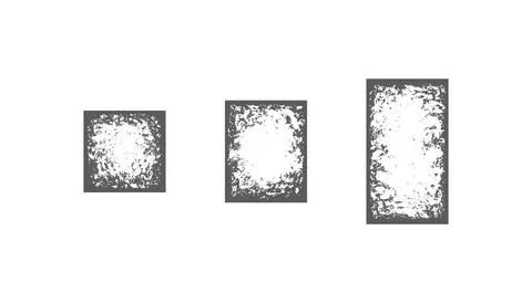 Grunge distressed square frame elements template with empty space. Box with b 스톡 일러스트