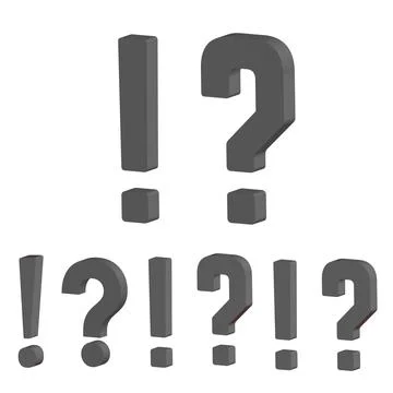 Grunge doodle sketch question marks. Exclamation marks vector illustration Stock Illustration