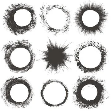 Grunge drawing textures set. vector illustration 스톡 일러스트