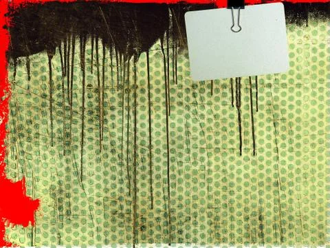 Grunge dripping background with reminder Stock Illustration