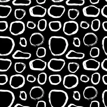 Grunge Dry Brush Frames Vector Seamless Pattern. Stock Illustration