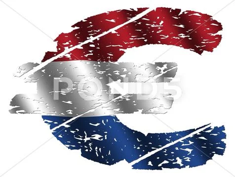 Grunge dutch euro Stock Illustration