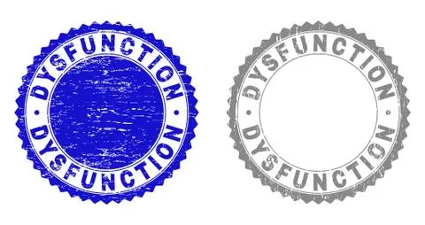 Grunge DYSFUNCTION Scratched Stamp Seals Stock Illustration