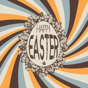 Grunge Easter Egg Stock Illustration