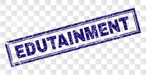 Grunge EDUTAINMENT Rectangle Stamp Stock Illustration