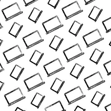 Grunge electronic laptop technology object background Illustrazione stock