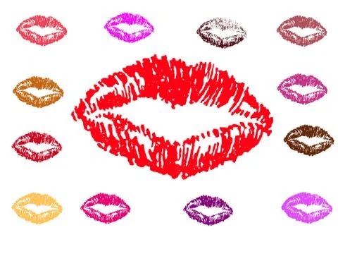 Grunge elements - Grunge Lips Stock-Illustration