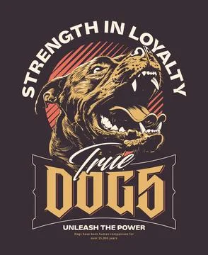 Grunge Emblem With Dog Vector Template Stock Illustration