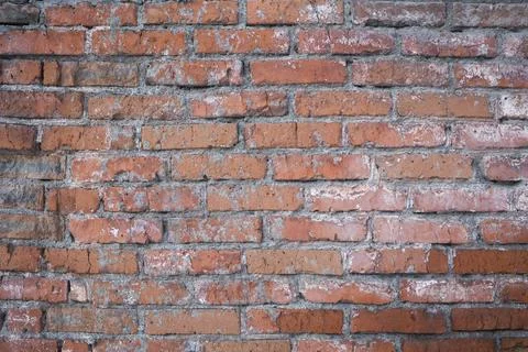 Grunge empty red stonewall background. Old brick wall texture . Copy space Foto stock