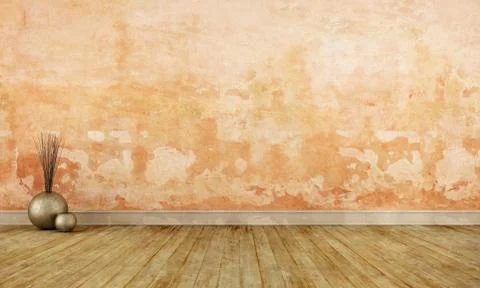 Grunge empty room Stock Illustration