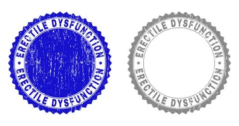 Grunge ERECTILE DYSFUNCTION Scratched Watermarks 스톡 일러스트
