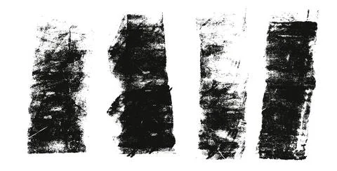 Grunge eroded textures set. Ink roller background. Vintage rectangles imprint. 스톡 일러스트