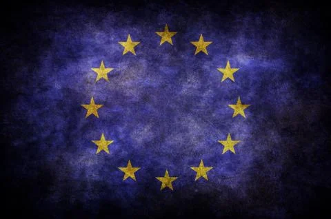 Grunge EU flag Stock Photos