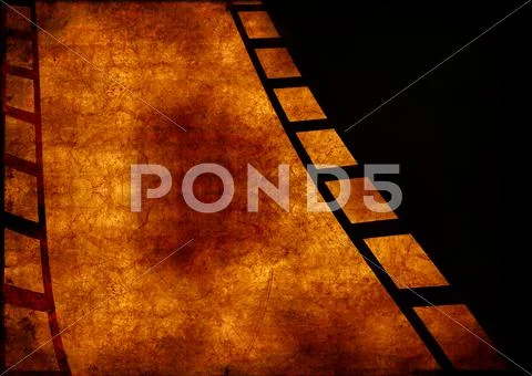 Grunge film frame border Stock Illustration