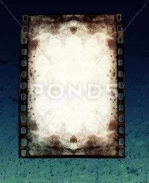 Grunge film frame with space for text or image Stock Illustration