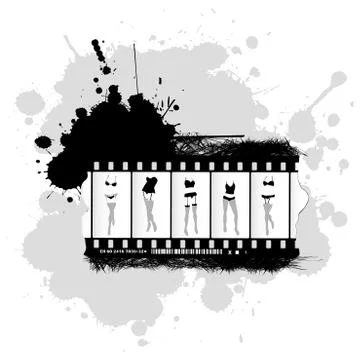Grunge film strip Illustrazione stock