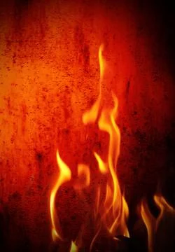 Grunge fire wall background Stock-Fotos