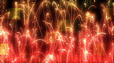 Grunge Fireworks 1-Loopable Background Stock Footage 52357697