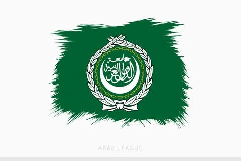 Grunge flag of Arab League, vector abstract grunge brushed flag of Arab Leagu Иллюстрация