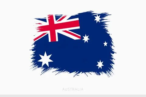 Grunge flag of Australia, vector abstract grunge brushed flag of Australia. Stock Illustration