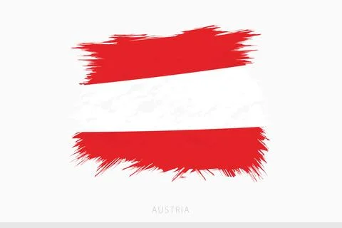 Grunge flag of Austria, vector abstract grunge brushed flag of Austria. Stock Illustration