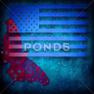 Grunge flag background usa Stock Illustration