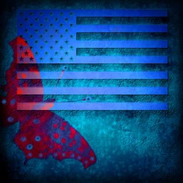 Grunge flag background usa Stock Illustration