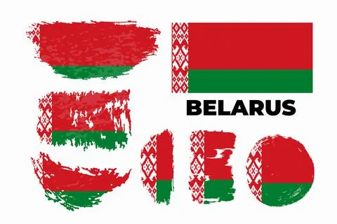 Grunge flag of Belarus. Vector illustration of grunge texture Stock Illustration