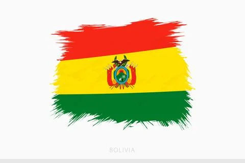 Grunge flag of Bolivia, vector abstract grunge brushed flag of Bolivia. Иллюстрация