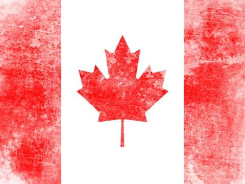 Grunge flag of Canada. Illustrazione stock