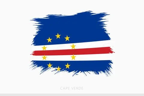 Grunge flag of Cape Verde, vector abstract grunge brushed flag of Cape Verde. Stock Illustration