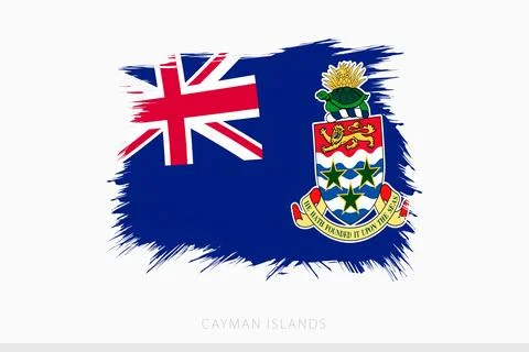 Grunge flag of Cayman Islands, vector abstract grunge brushed flag of Cayma.. Stock Illustration