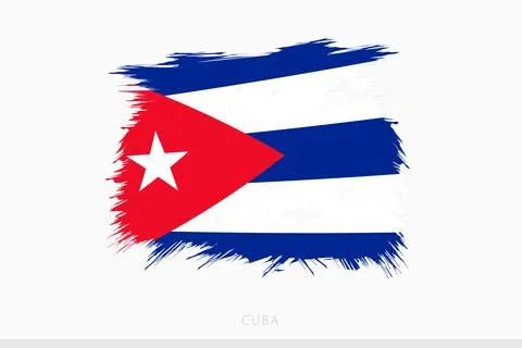 Grunge flag of Cuba, vector abstract grunge brushed flag of Cuba. Stock Illustration