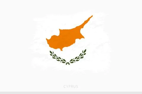 Grunge flag of Cyprus, vector abstract grunge brushed flag of Cyprus. Stock Illustration