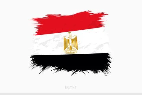 Grunge flag of Egypt, vector abstract grunge brushed flag of Egypt. Stockillustratie