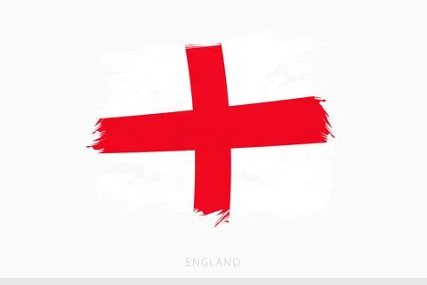 Grunge flag of England, vector abstract grunge brushed flag of England. Stock Illustration