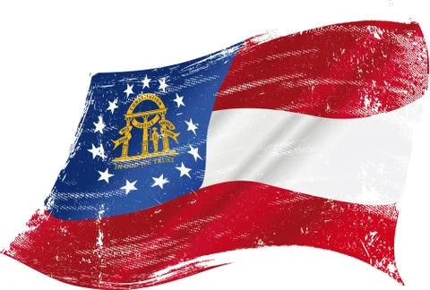 Grunge flag of Georgia Stock Illustration
