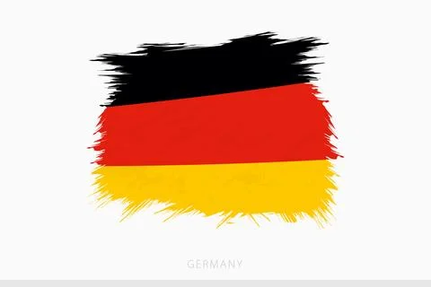 Grunge flag of Germany, vector abstract grunge brushed flag of Germany. Stock Illustration